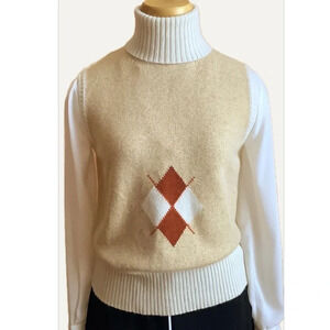 HEMMOND Checkered Cashmere Blend Sweater Vest Size L
